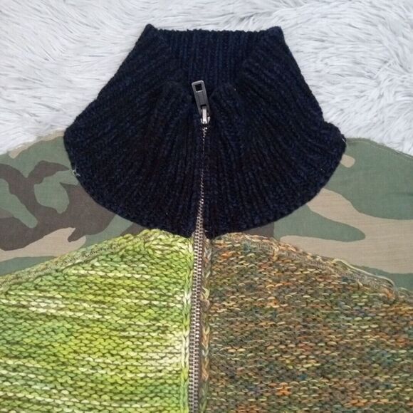 Free People Green and Orange Camouflage Cardigan - Picture 9 of 10